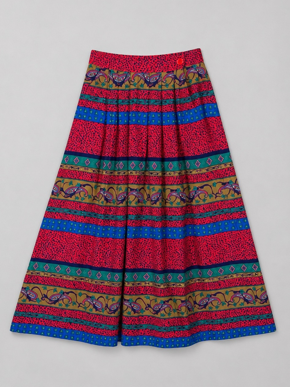 Vintage Pleated Maxi Skirt Size 6 Bohemian Festival Prairie Cottage Indie 80s